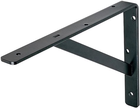 black metal brackets for open face shelving|Amazon.com: Black Metal Shelf Bracket.